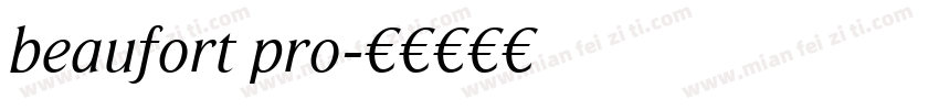 beaufort pro字体转换